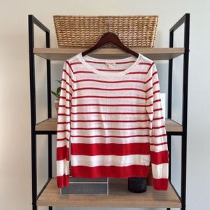 Brooks Brothers 100% Linen Summer Lightweight Crewneck Stripe Sweater Top, L